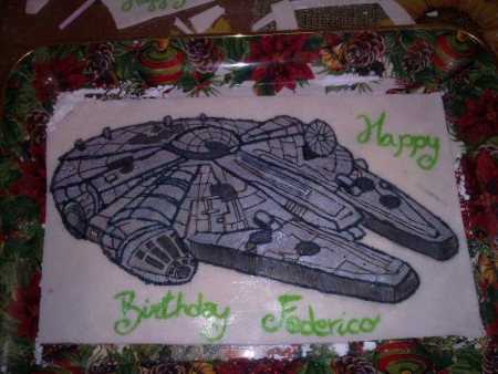 cialda in pasta di zucchero disegnata a mano